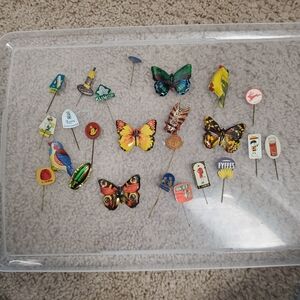 Vintage Style Novelty Stick Pins Hat Pins Butterflies Birds